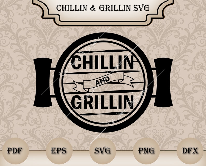 Download Father's Day Chillin & Grillin SVG Pot Holder Svg | Etsy