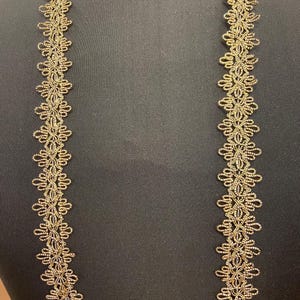 Vintage Gold Metallic Lace Trim Braid, 1"