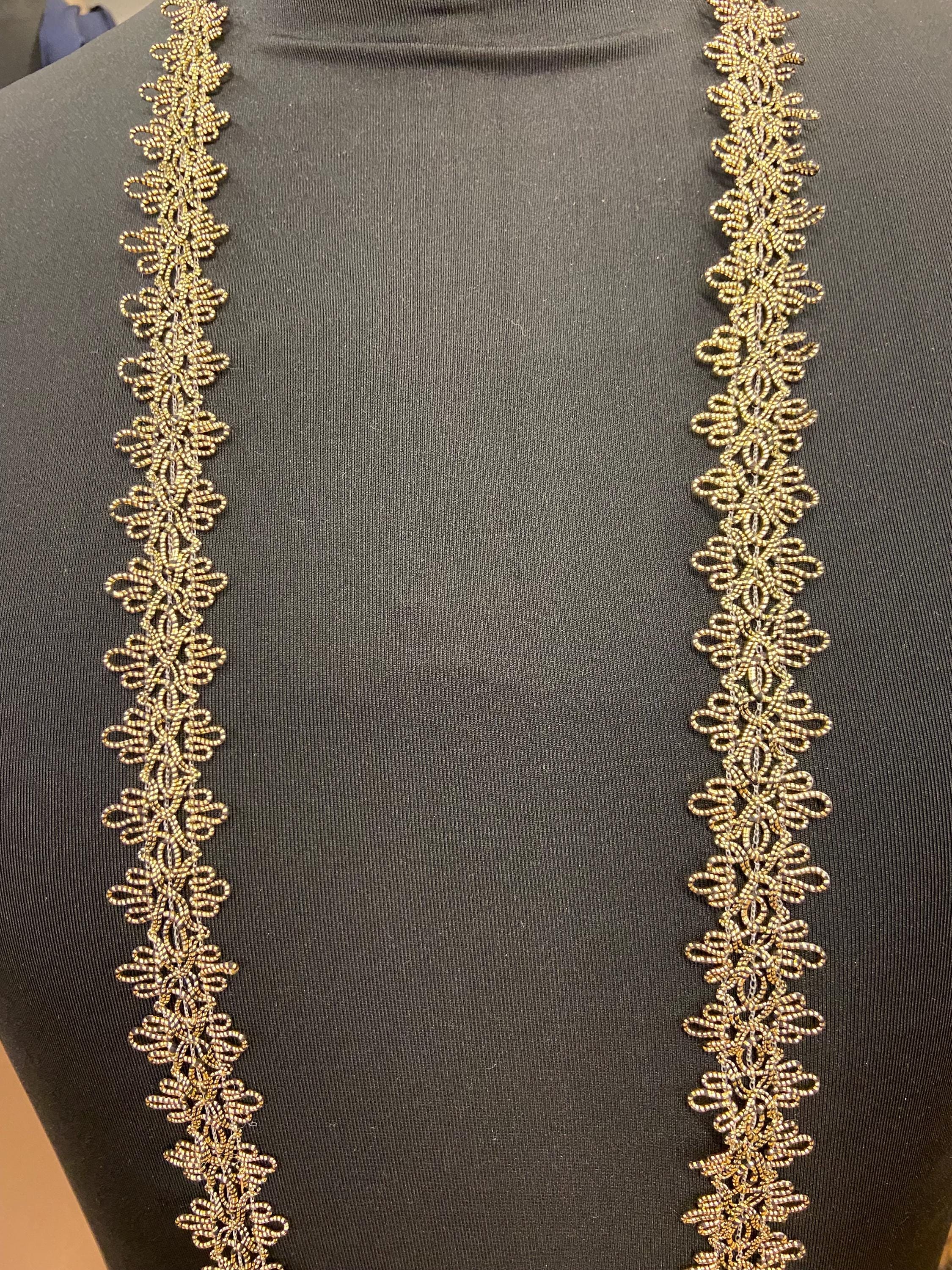 Vintage 60's 3 Colors to choose Gold Metallic, Silver/Black Metallic, Gold/Black Metallic, lace trim braid Exceptional Quality 1",  2.54 cm