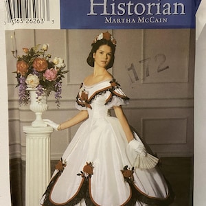 Simplicity Fashion History Martha McCain 5724 Civil War Ball Dress Wedding Gone with the Wind Scarlett O&#39;Hara Size 14-20 Uncut FF