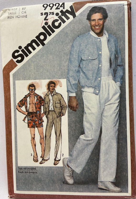 Uncut Simplicuty 9924 1980's Mens Sportswear Lined Unlined Jacket