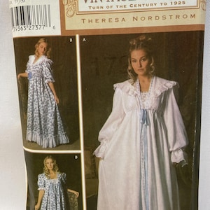 Uncut Simplicity 5188 Vintage Closet  Nightgown Robe Turn of the Century 1925 Teresa Nordstrom Size XS S M L XL