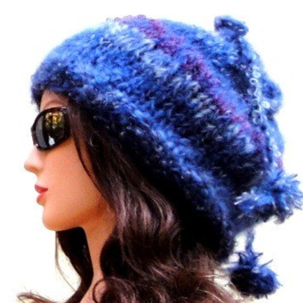 Converteerbare Hat Cowl Sjaal, blauwe Multicolor sjaal, een van een soort