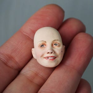 Male Face Silicone Mold for Dolls, Custom Human Head Mold for Fimo or Polymer Clay, Artistic Expression Tool for Handmade Emotions No.196