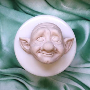 Dwarf Face Mold, Fairy Gnome Face Mold,  Face Molds, Mold For Clay, Silicone Resin Mold, Made of High-Quality Silicone Mold No. 241