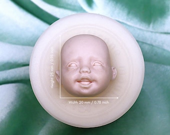 Molde de cara parlante, moldes de silicona de alta calidad, herramienta para hacer muñecas realistas, molde para esculpir resina o arcilla, material para miniaturas artísticas n.° 154