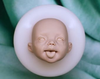 Forma silikonowa wysokiej jakości do robienia na drutach buźki dziecka nr 82