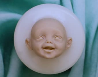 Happy Baby Face Mold made of high-quality silicone No.095