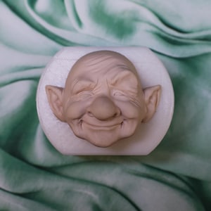 Molde de cara de enano, molde de cara de gnomo de hada, moldes para caras, molde para arcilla, molde de resina de silicona, hecho de silicona de alta calidad, molde n.° 365