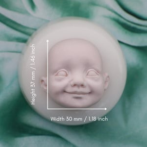 Stampo in silicone per faccia bambola 3D Testa bambola cartone animato Stampo per biscotti per caramelle Decorazione da  15