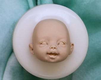 Happy Baby Face Mold made of high-quality silicone No.096