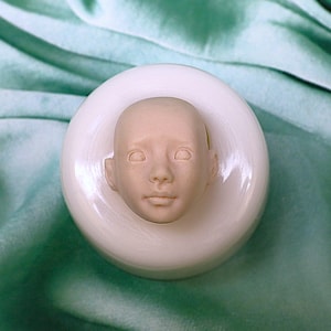 Moule visage en silicone, Moule visage fait main pour argile et résine, Moule de sculpture unique pour les émotions, Moule personnage personnalisé, Créations DIY n°223