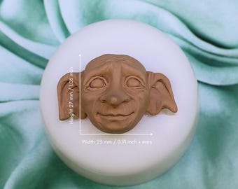Magic Creature Mold,  3D Fairy  Elf Silicone Mold, Fimo Clay Mold, Artistic Face, Resin Mold, Fantasy Character Craft Mould No.203