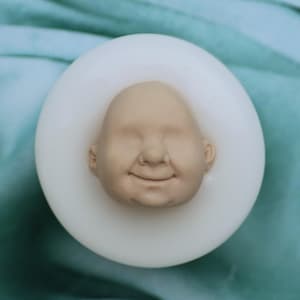 Old Woman Face Silicone Mold, Realistic Aged Female Head Mold for Doll Making, Expressive Sculpting Tool for Arts & Crafts Projects No.060