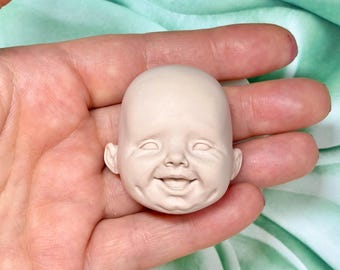 Baby Face Silicone Mold, Doll Face Silicone Mold, Realistic Doll Making Mold, Mold for Clay Sculpture and Resin Crafts No.148