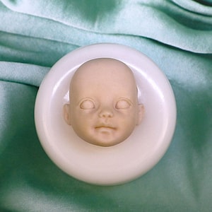 Face Silicone Mold, Detailed Baby Face Mold for Clay, Realistic Mold for Doll Making, Clay Doll Mold, High-Quality Silicone Mold No.261