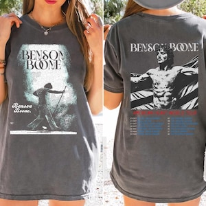 Vintage Benson Boone World Tour Shirt, Kids Benson Boone Concert Shirt, Youth Benson Boone Merch, America Heart World Tour, BB Tour Merch