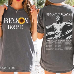 Vintage Benson Boone T shirt, Benson Boone Merch, America Heart Tour Shirt,Benson Boone Concert Shirt,Benson Boone Tour Shirt, BB Tour Merch