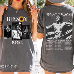 Vintage Benson Boone Tshirt, Benson Boone Merch, America Heart Tour Shirt,Benson Boone Concert Shirt, Benson Boone Tour Shirt, BB Tour Merch