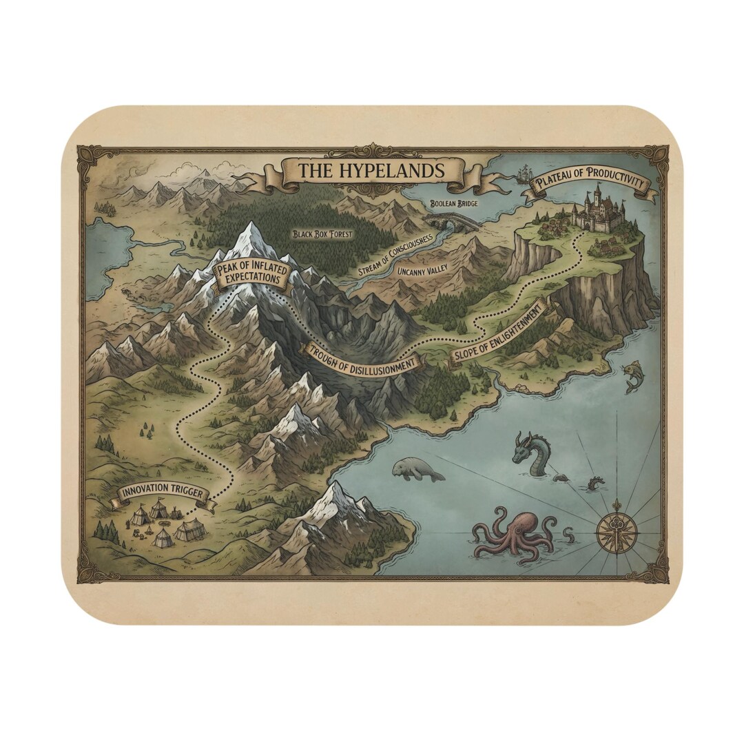 Hype Cycle Fantasy Map - Etsy