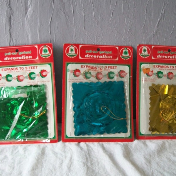 Christmas Garland, Vintage 1950, Hoilday Decoration, Retro Garland