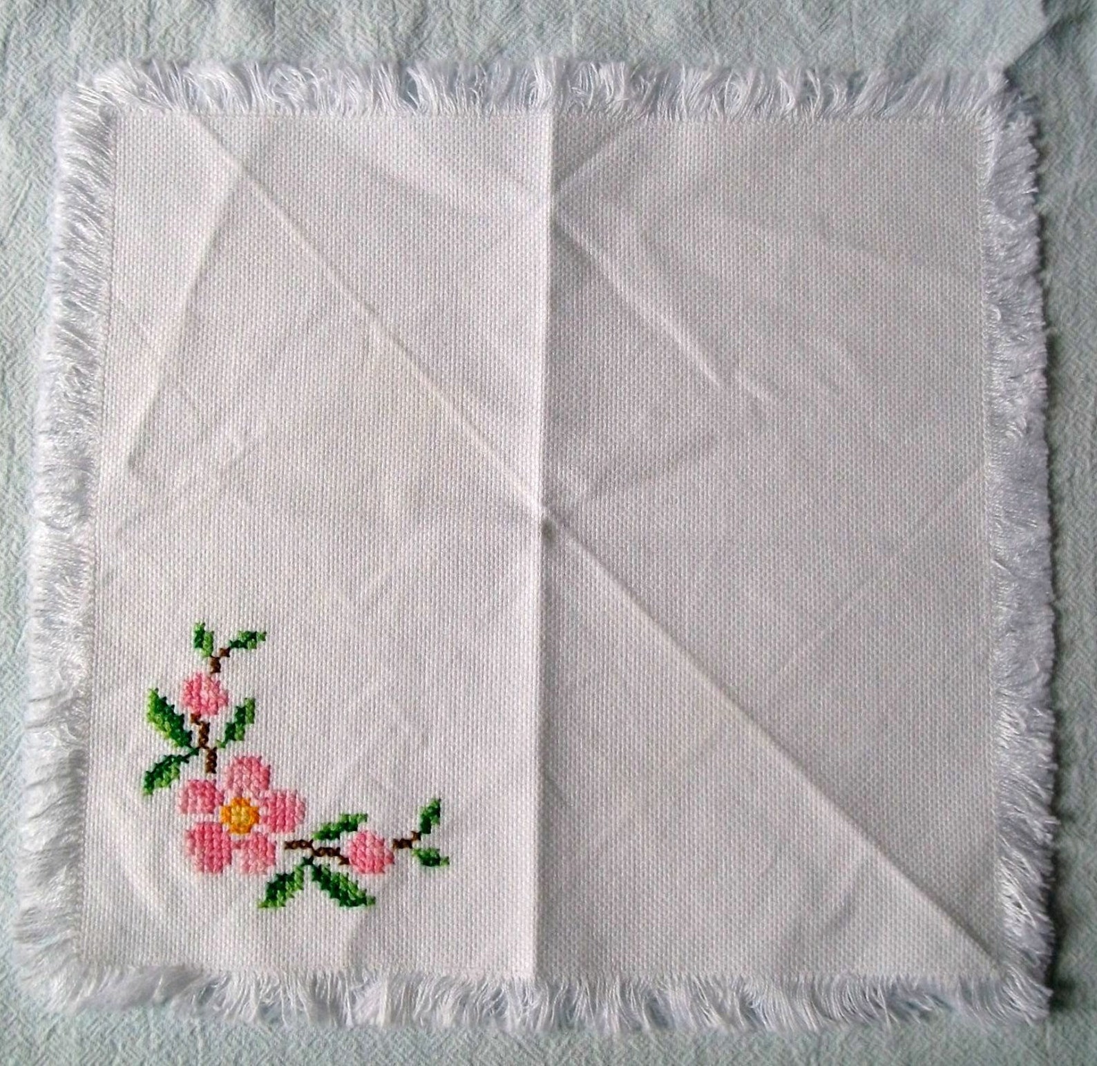 Embroidery Cloth Napkins Springtime Flowers Etsy