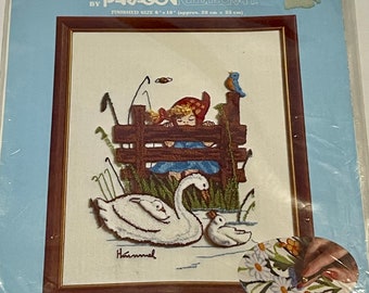 Embroidery Kit, Paragon craft Crewel Punchneedle Embroidery