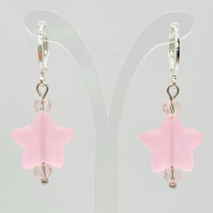 Pink Star Earrings