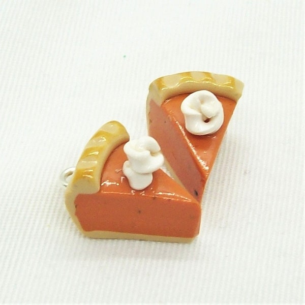 Pumpkin Pie Slice Charms - Dollop of Whipped Cream