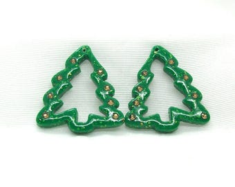Christmas Tree Components Beads Handmade from Polymer Clay