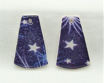 Jewelry Component Charms Stars and Fireworks -  Polymer Clay