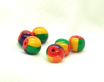 Small Round Handmade Polymer Clay Beads for DIY Jewelry Makers  Handcrafted Artisan Loose Beads Jewelry Supplies