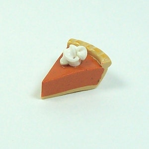 Larger Pumpkin Pie Slice Charm with a Dollop of Whipped Cream