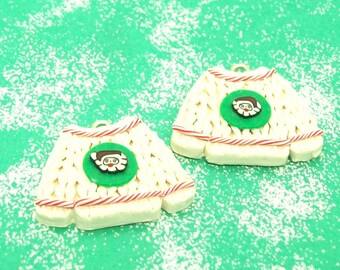 Ugly Christmas Sweater Charms for Jewelry or Other Decorations