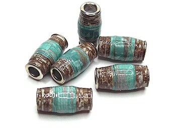 Paper Beads Handmade with Large Holes Gloss Finish