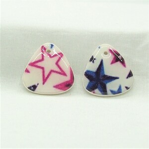 Jewelry Component Charms Patriotic Stars Polymer Clay image 1