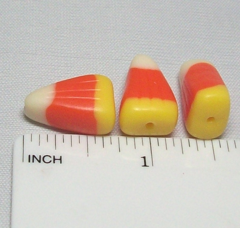 Candy Corn Beads Halloween Beads Polymer Clay Beads Etsy
