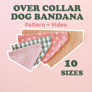 Hundehalsband Bandana Schnittmuster, Wende-Bandana, PDF Einfacher Schnitt, Haustier Accessoire DIY, Hundekleidung Vorlage