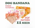 Scrunchie Dog Bandana Sewing Pattern: Reversible DIY Pet Accessory (PDF Pattern)