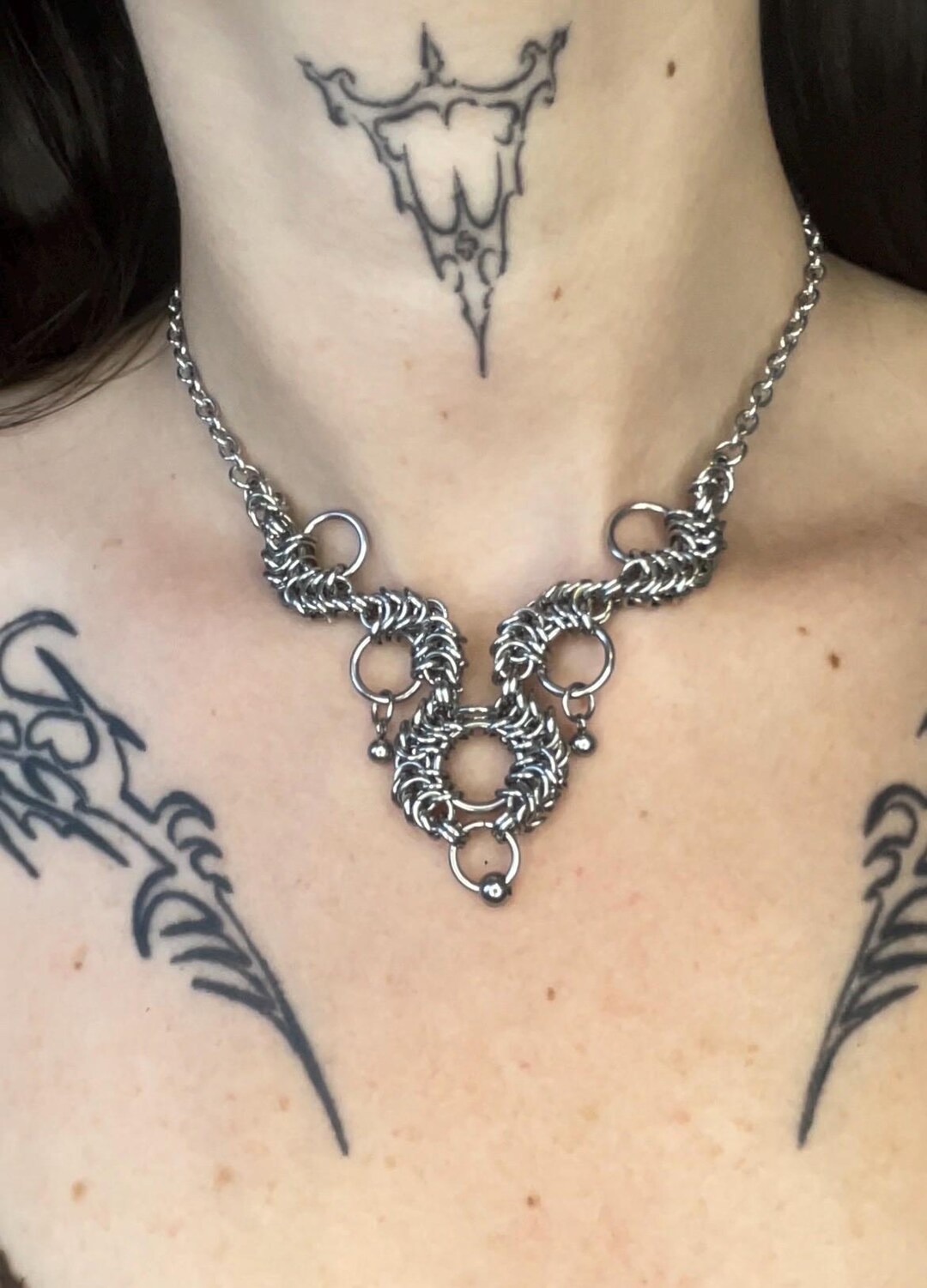 The Chainmail Ornamental Tribal Necklace - Etsy