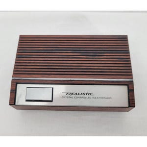 Radio météo rétro-éclairée rétro-éclairée vintage des années 80