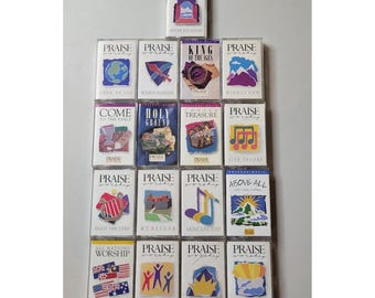 Lotto enorme ~ 17 Hosanna! Musica Lode e Adorazione Cassette Vintage anni '80 '90