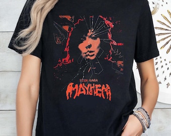 Lady Gaga Mayhem Ball Tour - Chicago - Acid Wash Oversize T-shirt