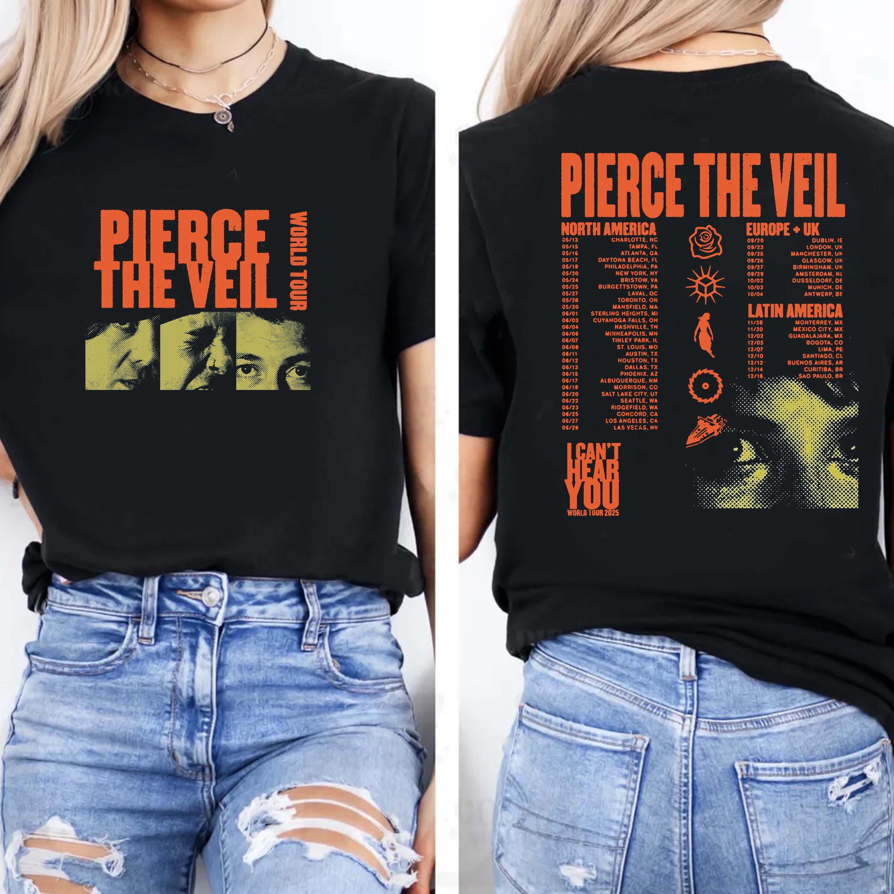 Pierce the Veil I Can't Hear You Tour 2025 Shirt, Pierce the Veil