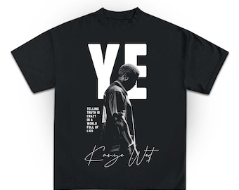 Kanye West Retro Shirt Vintage 90s Bootleg Graphic Style T-Shirt, Kanye West T Shirt, Rapper Shirt, Unisex Heavy Cotton Tee