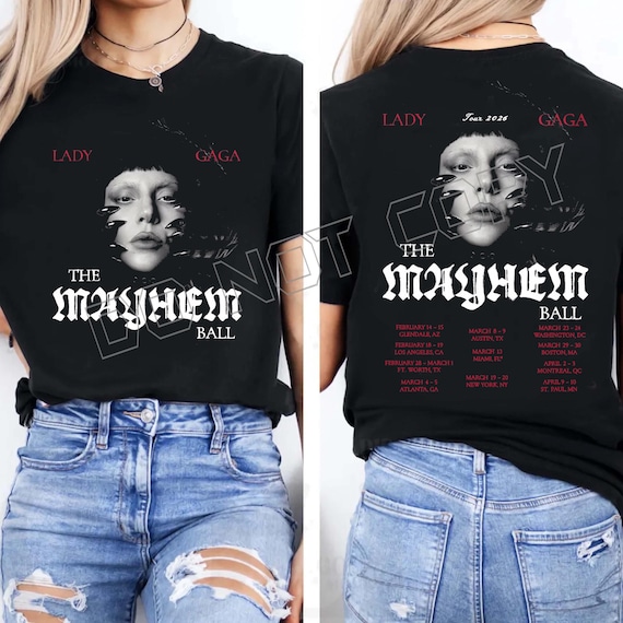 Lady Gaga Tour 2026 Shirt, Lady Gaga Graphic Shirt, the Mayhem