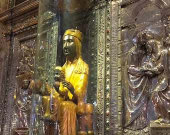Montserrat Black Madonna Photo: Barcelona Travel Print