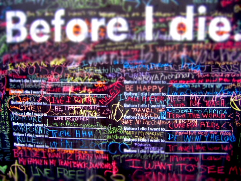 Before I Die Wall Brooklyn, NY 8 X 10 Print Affordable Home Decor Fine Art Photography Fall Decor-Brooklyn Decor image 1