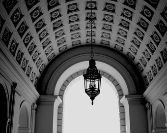 Pasadena City Hall /50's/Vintage/Americana/Black and White Photography/Movies/Affordable Home Decor/Fine Art Photography/ Photo Print Only