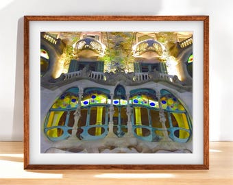Casa Batllo Photo Print: Antoni Gaudi Architecture, Barcelona Wall Art